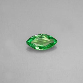Granate tsavorita verde natural de 0,38 ct, marquesa, VVS-VS