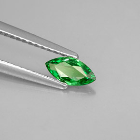 Granate tsavorita verde natural de 0,33 ct, marquesa, VVS-VS