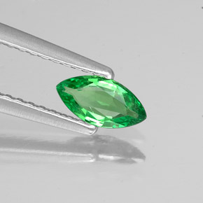 Granate tsavorita verde natural de 0,34 ct, marquesa, VS
