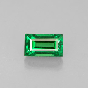 granate tsavorita Verde cromo natural de 0.44 ct, Corte Baguette, VVS-VS