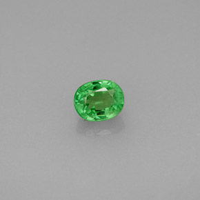 Granate tsavorita verde natural de 0,48 ct, corte óvalo, VS