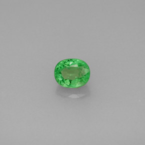 Granate tsavorita verde natural de 0,48 ct, corte óvalo, VS