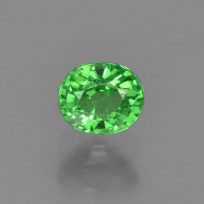 Granate tsavorita verde natural de 0,46 ct, corte óvalo, VS-SI