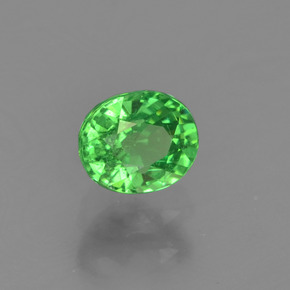 Granate tsavorita verde natural de 0,46 ct, corte óvalo, VS-SI