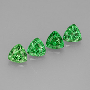 Gemas de granate tsavorita verde natural de  ct, trillón, VVS-VS
