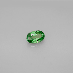 granate tsavorita Verde intenso natural de 0.61 ct, Corte Óvalo, VVS-VS