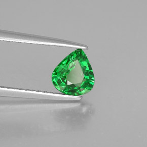 Granate tsavorita verde natural de 0,94 ct, en forma de pera, VS
