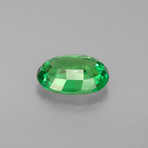 Granate tsavorita verde natural de 1,07 ct, corte óvalo, VVS