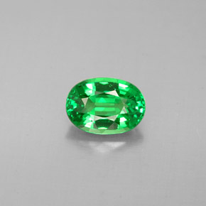 Granate tsavorita verde natural de 1,03 ct, corte óvalo, VVS-VS