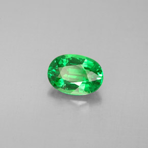 Granate tsavorita verde natural de 1,03 ct, corte óvalo, VVS-VS