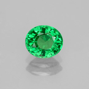 Granate tsavorita verde natural de 1,06 ct, corte óvalo, VS