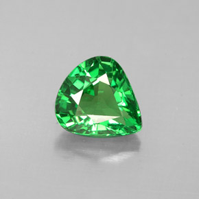 granate tsavorita Verde cromo natural de 1.07 ct, En forma de pera, VVS-VS