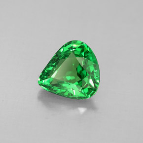 granate tsavorita Verde cromo natural de 1.07 ct, En forma de pera, VVS-VS
