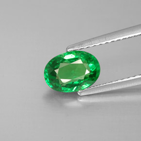 granate tsavorita Verde cromo natural de 1.37 ct, Corte Óvalo, VS
