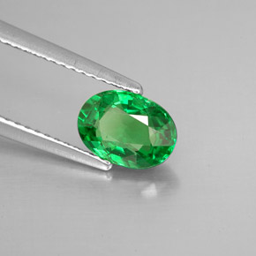 granate tsavorita Verde cromo natural de 1.37 ct, Corte Óvalo, VS