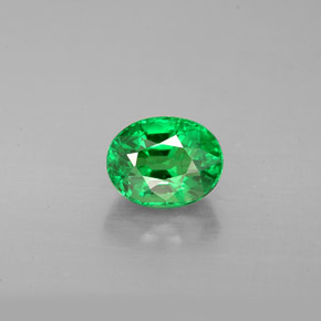Granate tsavorita verde natural de 1,24 ct, corte óvalo, VS
