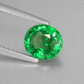 granate tsavorita Verde cromo natural de 1.30 ct, Corte Óvalo, VS