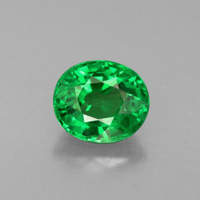granate tsavorita Verde cromo natural de 1.09 ct, Corte Óvalo, VS