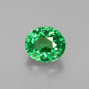 Granate tsavorita verde natural de 1,00 ct, corte óvalo, VVS-VS