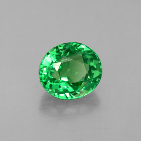Granate tsavorita verde natural de 1,00 ct, corte óvalo, VVS-VS