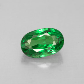 Granate tsavorita verde natural de 1,20 ct, corte óvalo, VS
