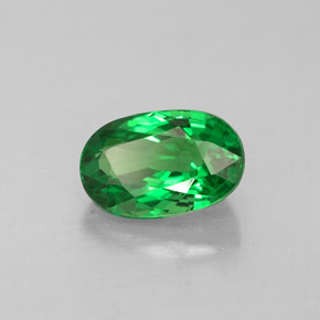 Granate tsavorita verde natural de 1,20 ct, corte óvalo, VS