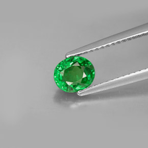 granate tsavorita Verde cromo natural de 1.03 ct, Corte Óvalo, VS