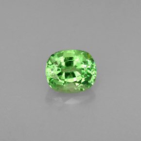 Granate tsavorita verde natural de 0,88 ct, corte cojín, VS