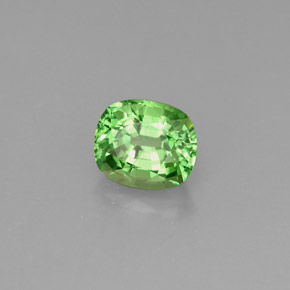 Granate tsavorita verde natural de 0,88 ct, corte cojín, VS