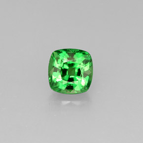 Granate tsavorita verde natural de 0,76 ct, corte cojín, VVS-VS