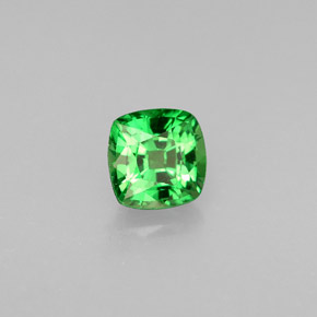 Granate tsavorita verde natural de 0,76 ct, corte cojín, VVS-VS