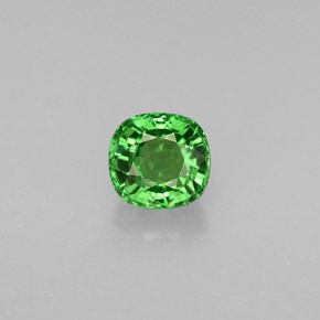 Granate tsavorita verde natural de 0,76 ct, corte cojín, VS