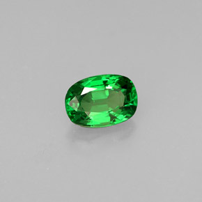 granate tsavorita Verde intenso natural de 0.61 ct, Corte Cojín, VS