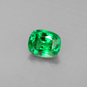 granate tsavorita Verde cromo natural de 0.59 ct, Corte Cojín, VS