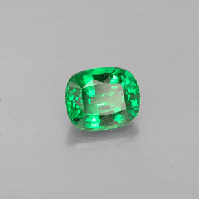 granate tsavorita Verde cromo natural de 0.59 ct, Corte Cojín, VS
