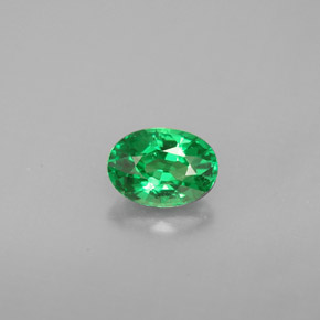 Granate tsavorita verde natural de 0,90 ct, corte óvalo, VVS-VS