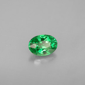 Granate tsavorita verde natural de 0,90 ct, corte óvalo, VVS-VS