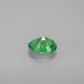 Granate tsavorita verde natural de 0,90 ct, corte óvalo, VVS-VS