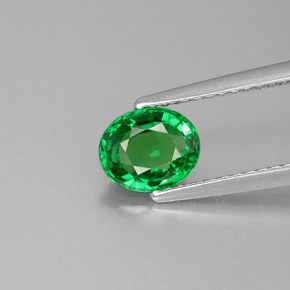 Granate tsavorita verde natural de 1,12 ct, corte óvalo, VVS-VS