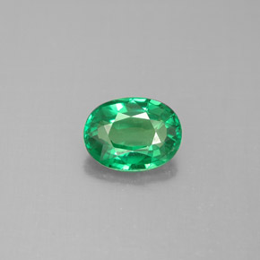 granate tsavorita Verde intenso natural de 1.37 ct, Corte Óvalo, VS