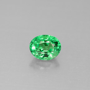 granate tsavorita Verde intenso natural de 0.98 ct, Corte Óvalo, VS