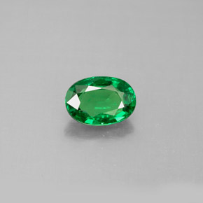 Granate tsavorita verde natural de 1,17 ct, corte óvalo, VS