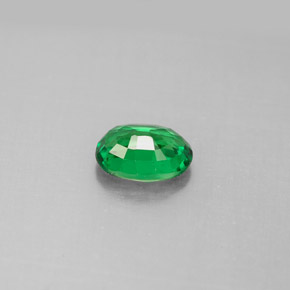 Granate tsavorita verde natural de 1,17 ct, corte óvalo, VS