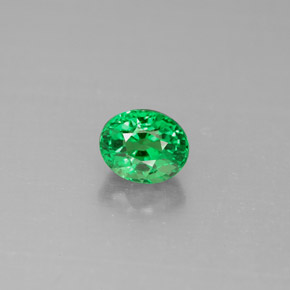 Granate tsavorita verde natural de 1,10 ct, corte óvalo, VS
