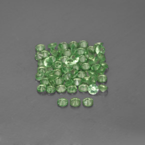 Gemas de granate tsavorita verde natural de  ct, corte redondo, VVS-VS
