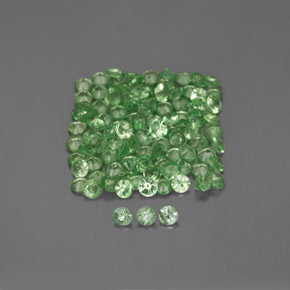 Gemas de granate tsavorita Verde natural de  ct, Corte Redondo, VVS-VS