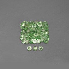 Gemas de granate tsavorita Verde natural de  ct, Corte Redondo, VVS-VS