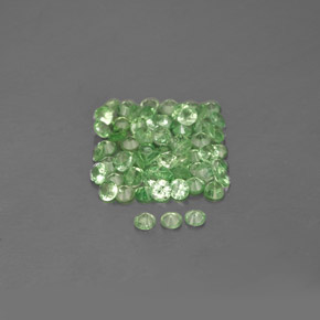 Gemas de granate tsavorita Verde natural de  ct, Corte Redondo, VVS-VS
