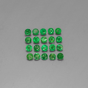 Gemas de granate tsavorita verde natural de  ct, corte redondo, VVS-VS