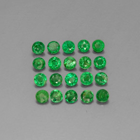 Gemas de granate tsavorita verde natural de  ct, corte redondo, VVS-VS